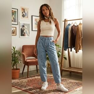 VTG Liz Wear Jeans Super High Rice Mom Pleated Taper 80s NWT